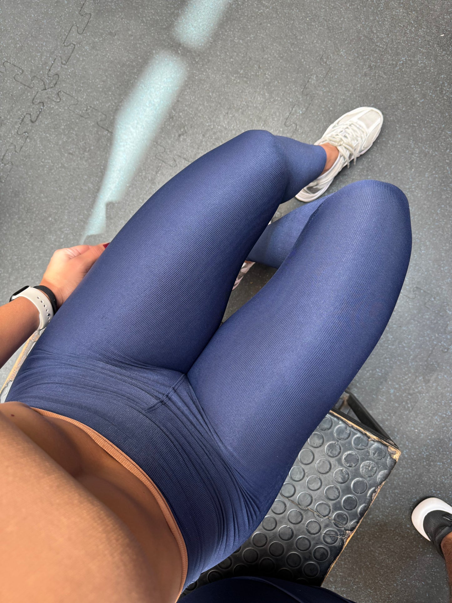 Conjunto Bicolor Azul/Camel