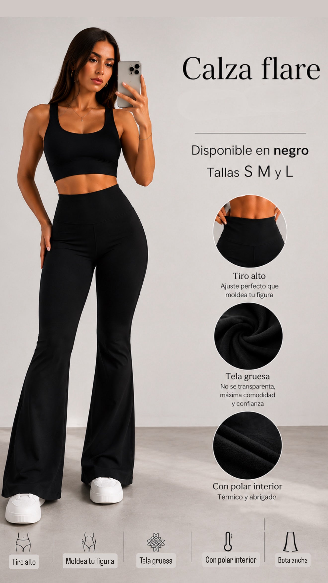 Calza Flare con Polar