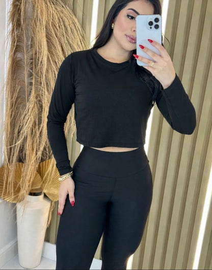 Crop Dryfit - Manga Larga